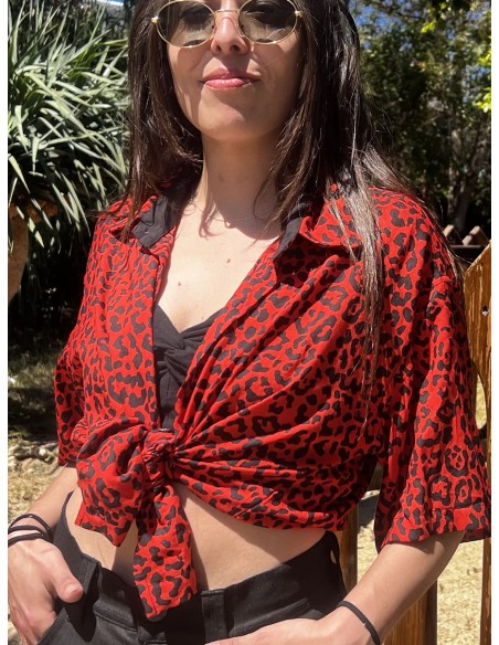 Camisa RED LEOPARD