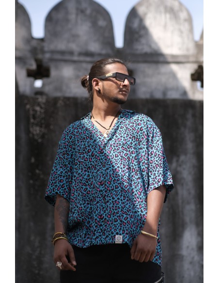 Camisa TURQUOISE LEOPARD