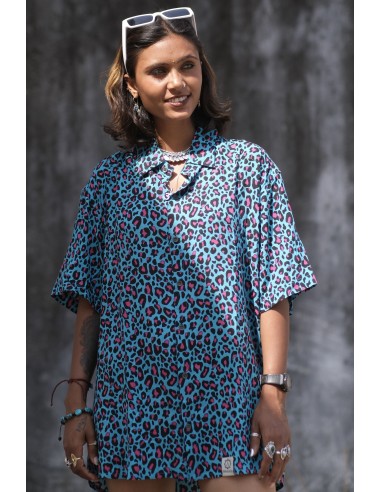 Camisa TURQUOISE LEOPARD