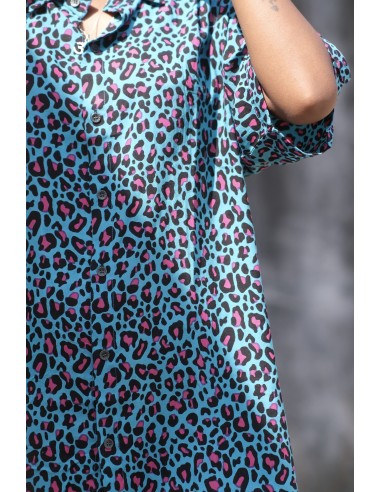 Camisa TURQUOISE LEOPARD