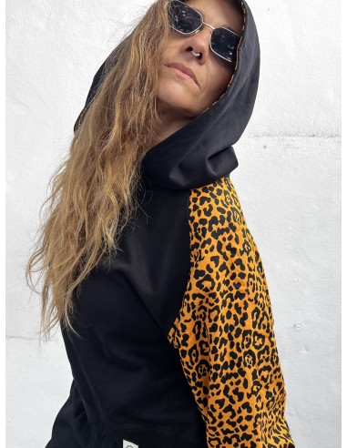 Short Hoodie MOSTARD LEOPARD