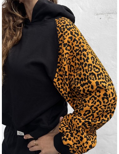 Short Hoodie MOSTARD LEOPARD