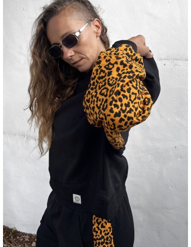 Short Hoodie MOSTARD LEOPARD