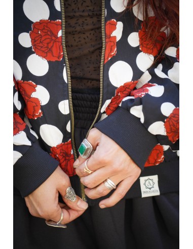 Bomber FLAMENCA NEGRA