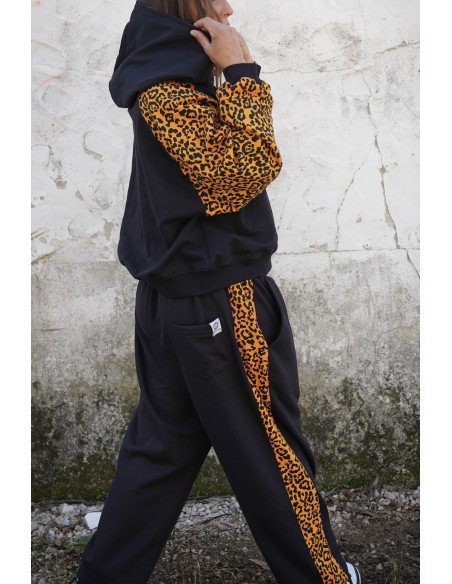Short Hoodie MOSTARD LEOPARD