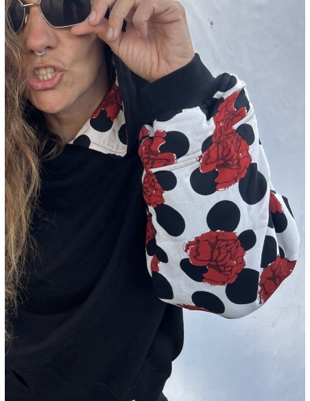 Short Hoodie FLAMENCA BLANCA