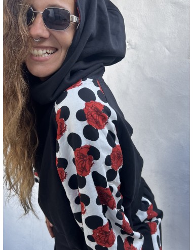 Short Hoodie FLAMENCA BLANCA