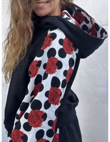 Short Hoodie FLAMENCA BLANCA