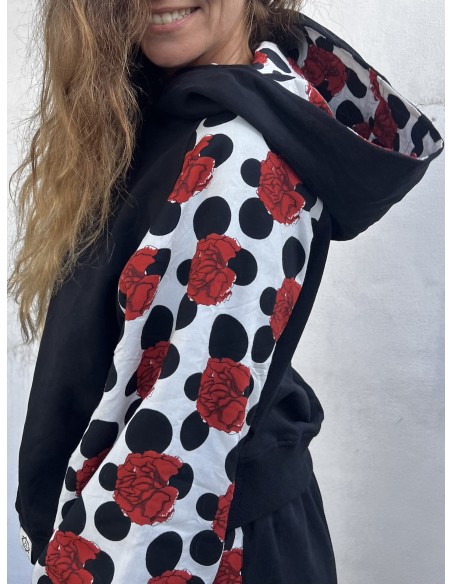 Short Hoodie FLAMENCA BLANCA