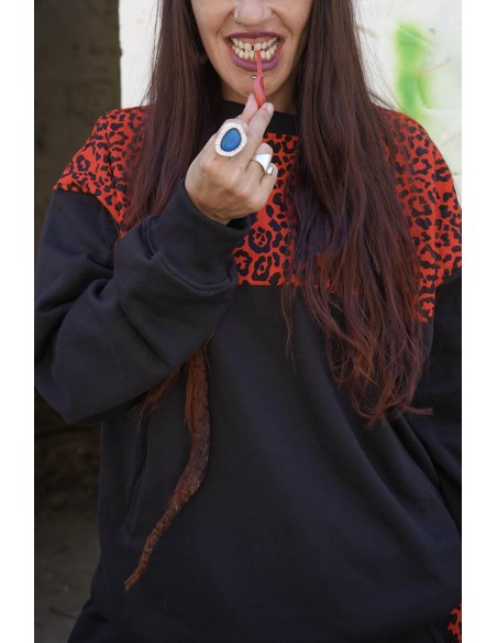 Pullover RED LEOPARD