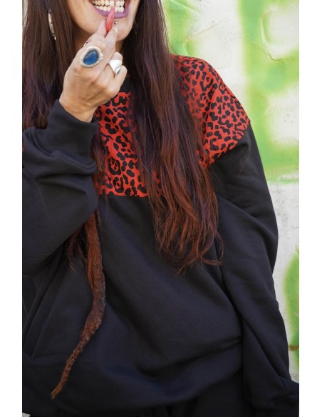 Pullover RED LEOPARD