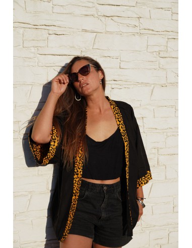 Kimono Neo MOSTARD LEOPARD
