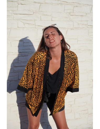 Kimono Neo MOSTARD LEOPARD