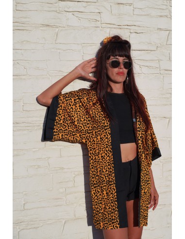 Kimono MOSTARD LEOPARD