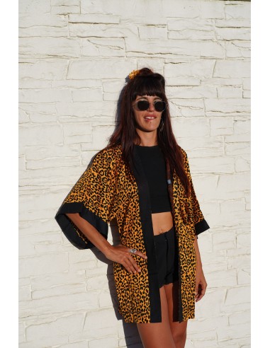Kimono MOSTARD LEOPARD