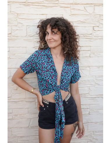 Top TURQUOISE LEOPARD