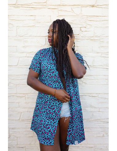 Camisero TURQUOISE LEOPARD