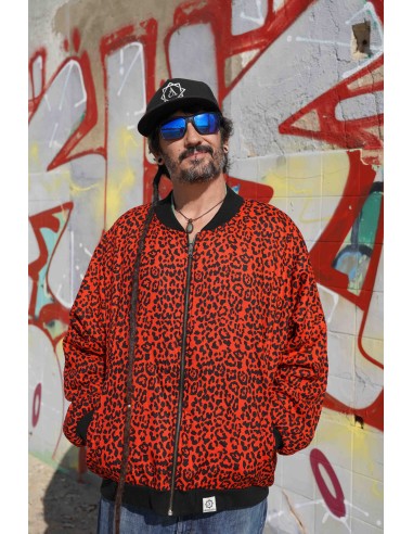Bomber Oversized RED LEOPARD