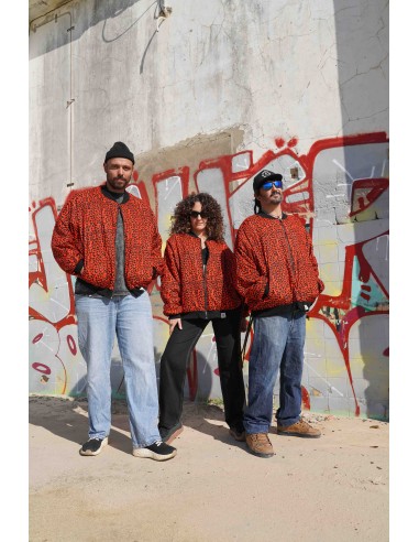 Bomber Oversized RED LEOPARD