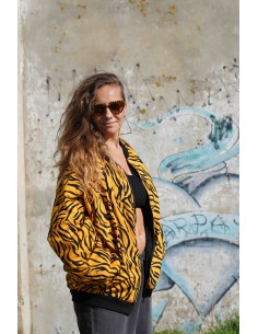 Bomber Oversized MOSTARD ZEBRA 2
