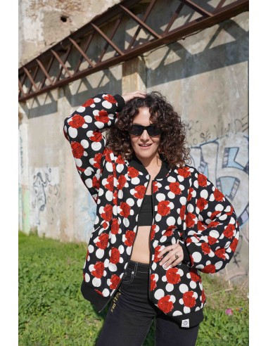 Bomber Oversized FLAMENCA NEGRA