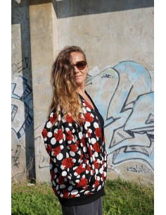 Bomber Oversized FLAMENCA NEGRA 2