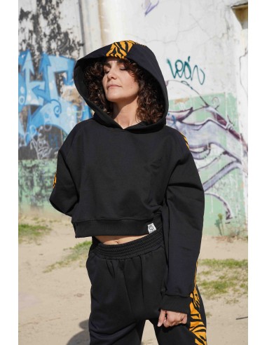 Crop Hoodie MOSTARD ZEBRA
