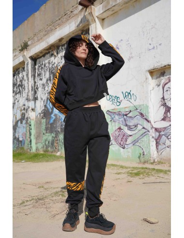 Crop Hoodie MOSTARD ZEBRA