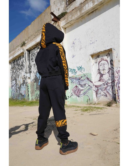 Crop Hoodie MOSTARD ZEBRA