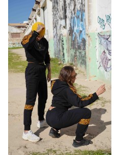 Crop Hoodie MOSTARD LEOPARD 2