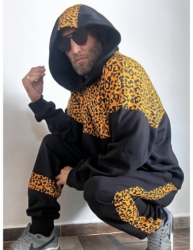 Hoodie MOSTARD LEOPARD