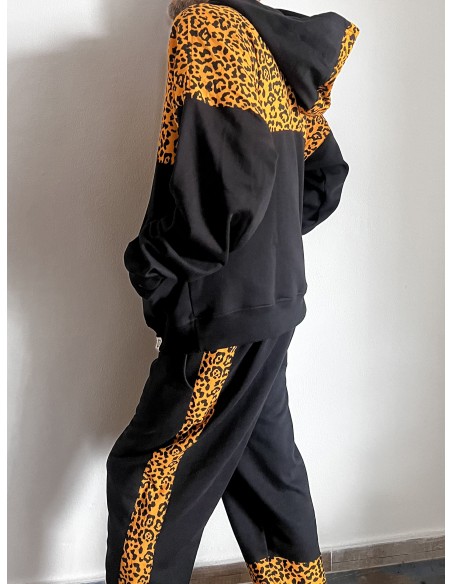 Hoodie MOSTARD LEOPARD
