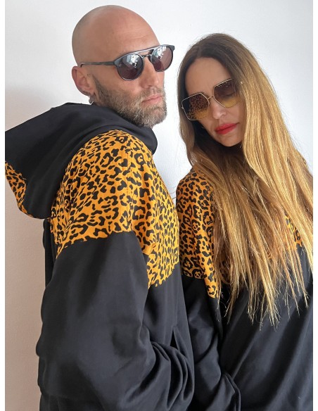 Hoodie MOSTARD LEOPARD