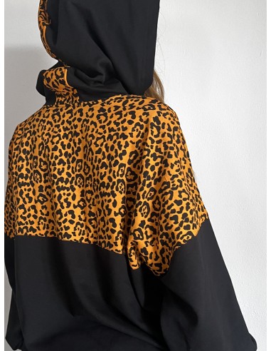 Hoodie MOSTARD LEOPARD