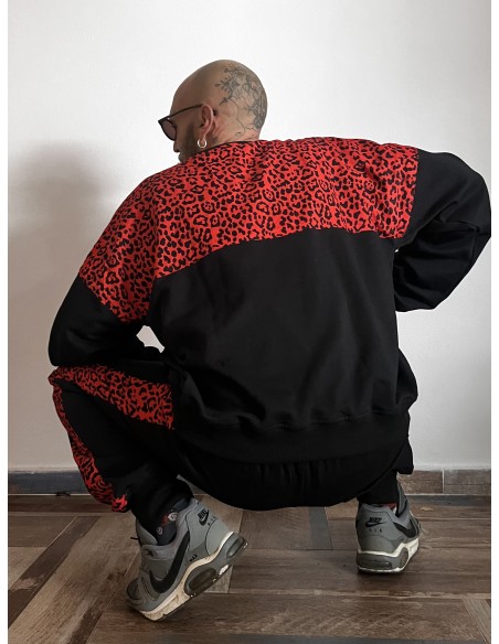 Pullover RED LEOPARD