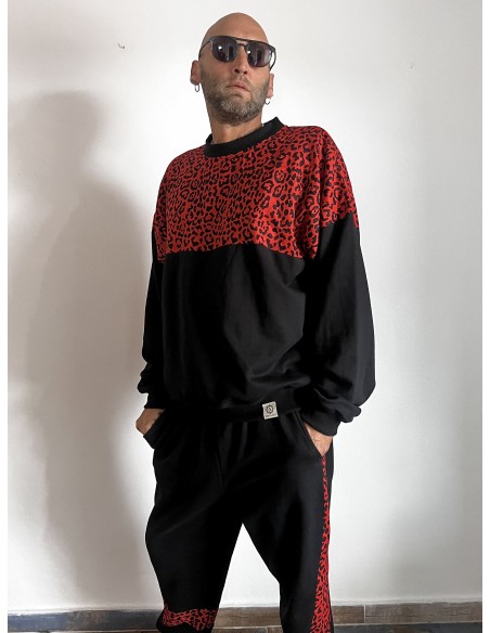 Pullover RED LEOPARD