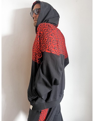 Hoodie RED LEOPARD