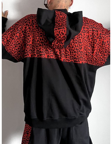Hoodie RED LEOPARD