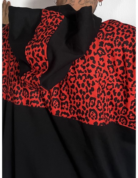 Hoodie RED LEOPARD