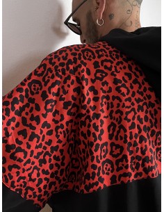Hoodie RED LEOPARD